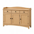 Buffet 150 x 45 x 100 cm en bois finition chêne naturel rangement classique
