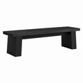 Banc 160 x 40 cm en bois noir style contemporain