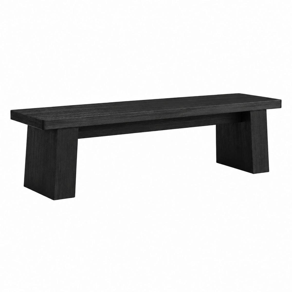 Banc 160 x 40 cm en bois noir style contemporain